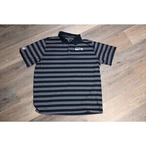 Nike Seattle Seahawks NFL On-Field Dri-Fit Polo Shirt Striped Men’s XXL
